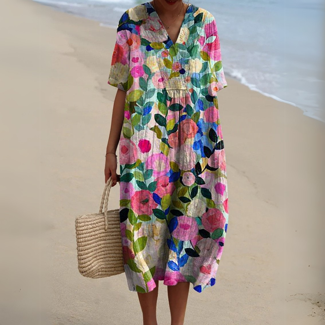 NATHALIE™ | ELEGANT FLORAL DRESS