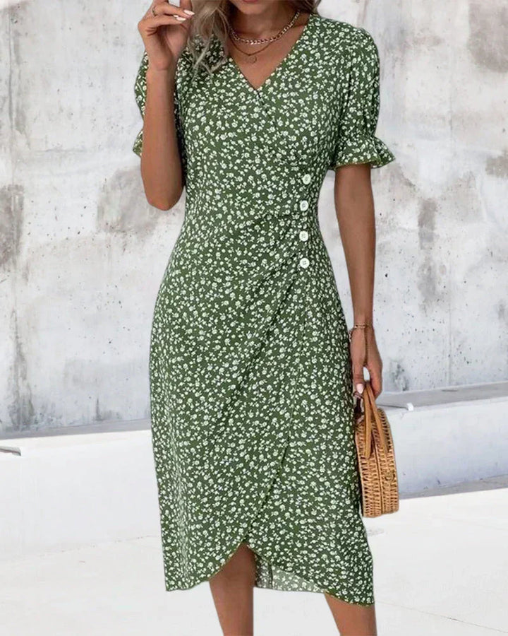 Leviana™ | Elegant Floral Print Dress