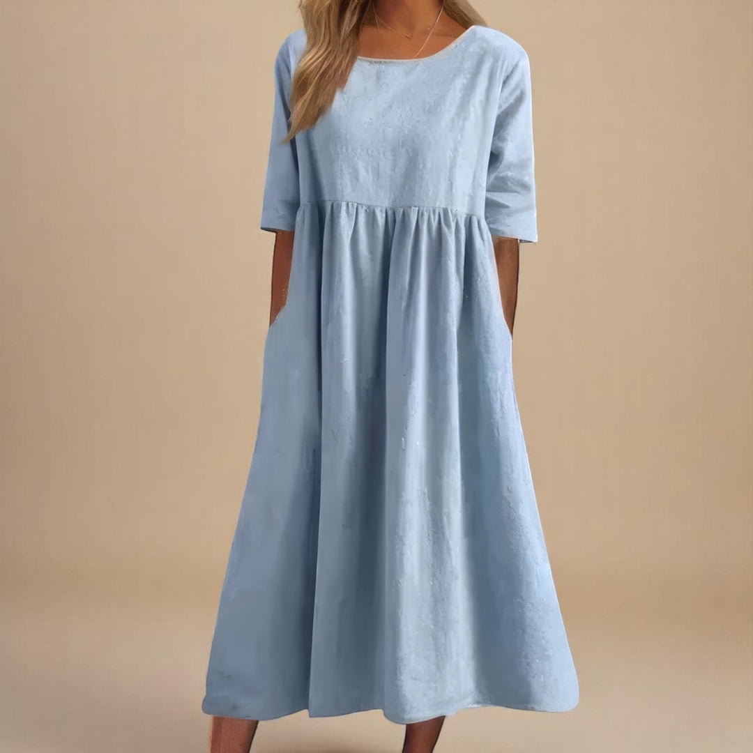 Laure | Light and Flowing Short-Sleeved Dress
