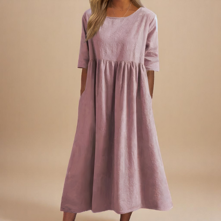 Laure | Light and Flowing Short-Sleeved Dress