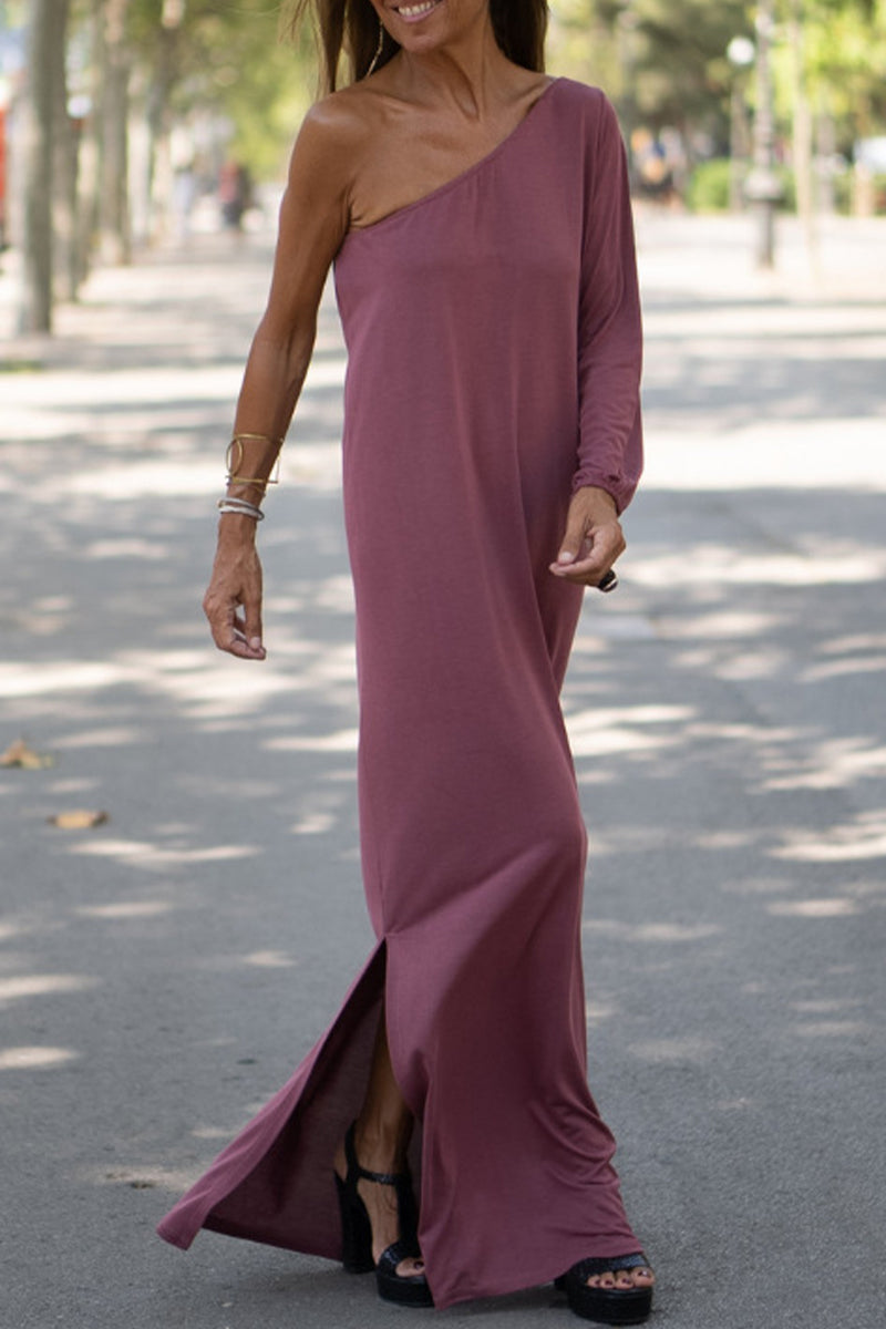 Casual solid angled collar mid-thigh dresses (3 colours)
