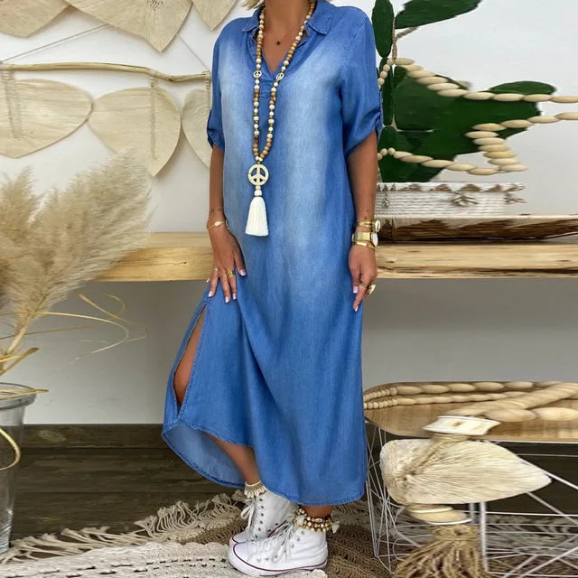 LEA™ |Long Denim Style Dress