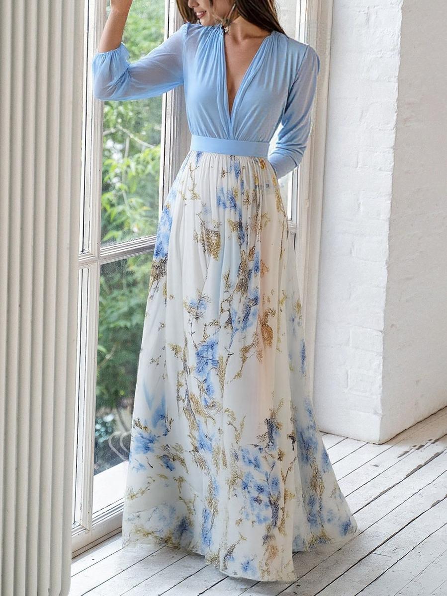 Harper™ | Long Floral Print Dress