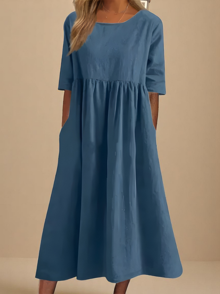 Laure | Light and Flowing Short-Sleeved Dress