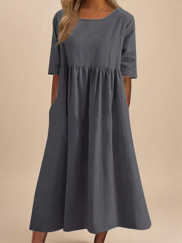 Laure | Light and Flowing Short-Sleeved Dress