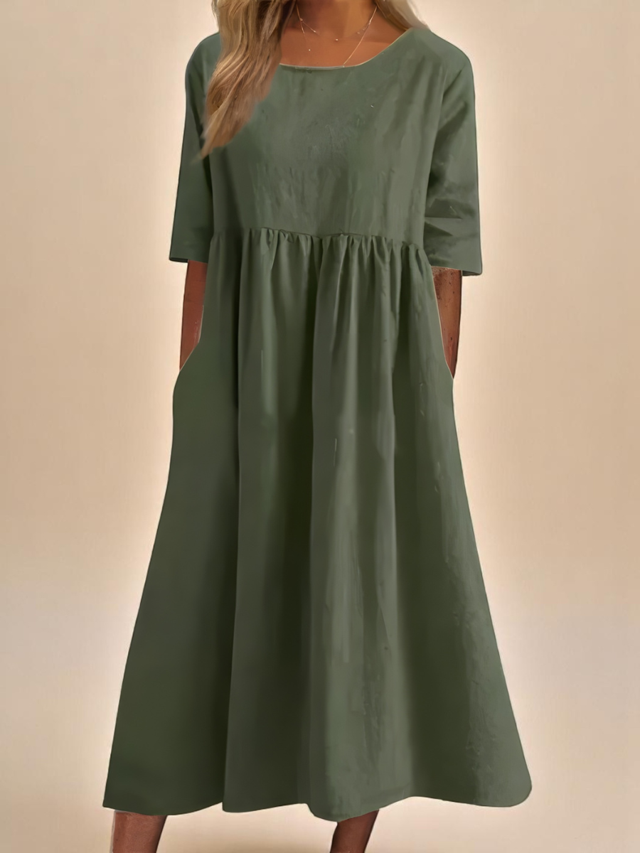 Laure | Light and Flowing Short-Sleeved Dress