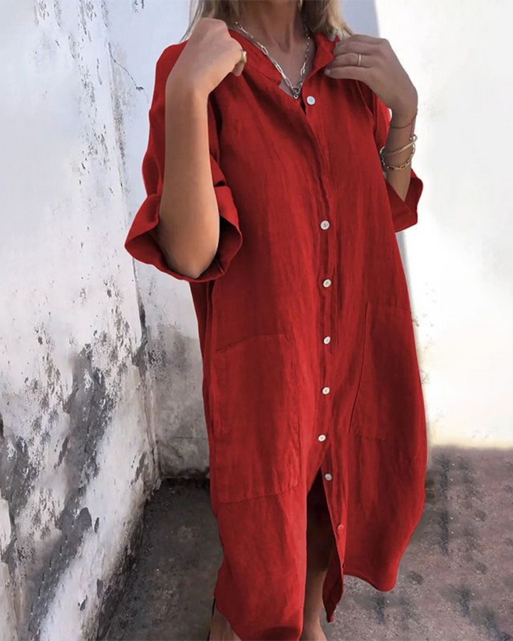 Leviana™ | Casual Shirt Dress Ibiza Style