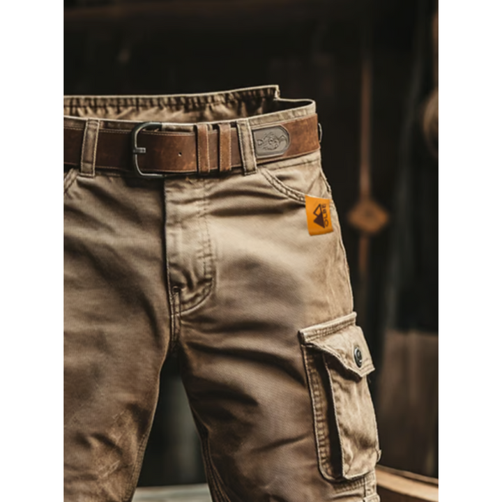 Retro multifunctional cargo shorts for men in ripstop