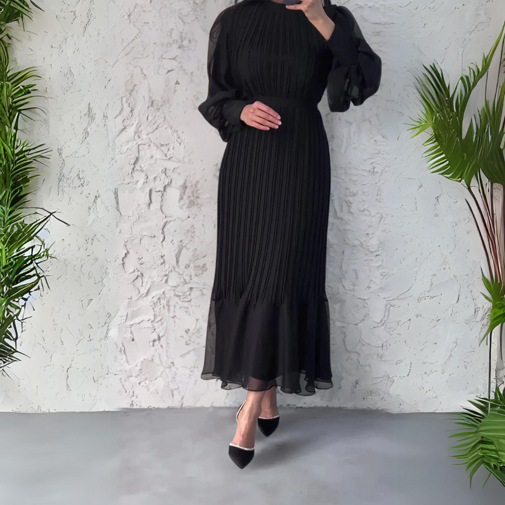 Elegant Pleated Maxi Dress