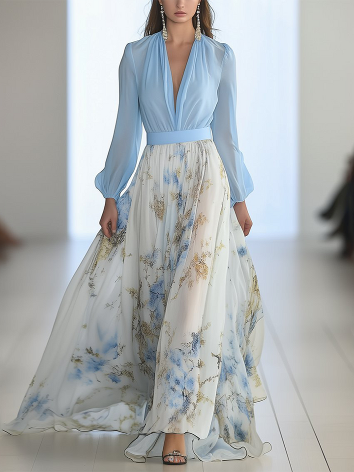 Harper™ | Long Floral Print Dress