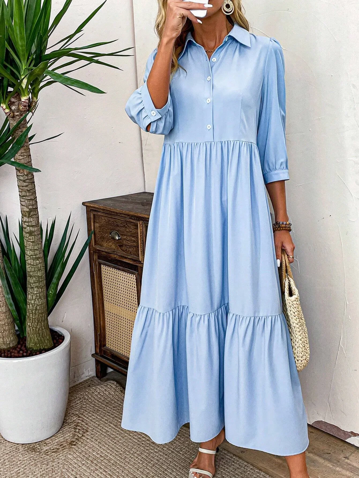 Elise | Fluid Shirt Dress