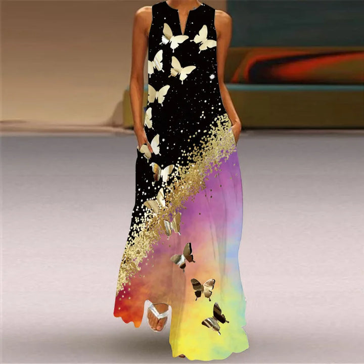 Aurelia | A-Line Butterfly Floral Dress