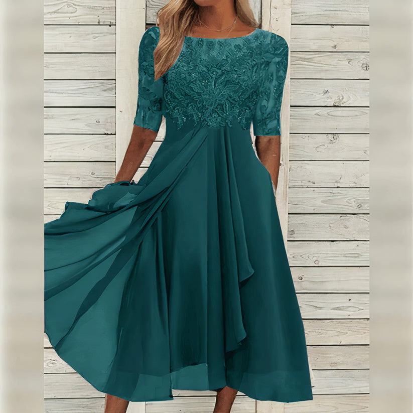Taryn | Elegant lace midi dress