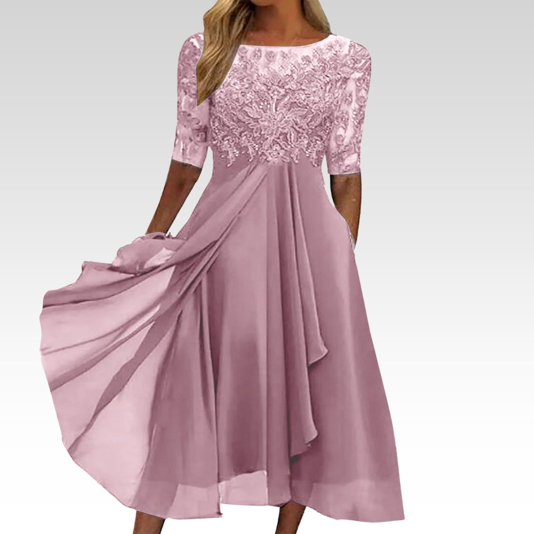 Taryn | Elegant lace midi dress