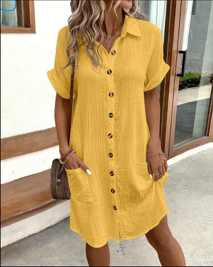 Elise | Oversized Polo Dress in Fabric
