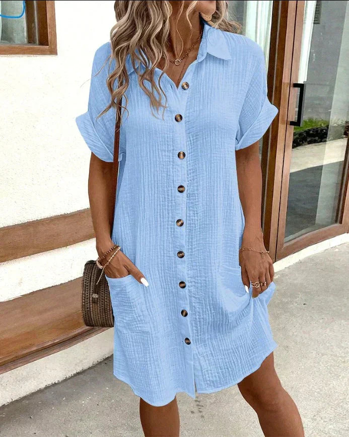 Elise | Oversized Polo Dress in Fabric