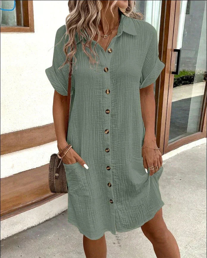 Elise | Oversized Polo Dress in Fabric