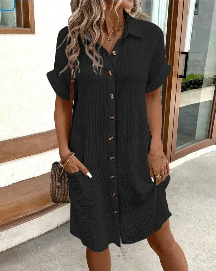 Elise | Oversized Polo Dress in Fabric