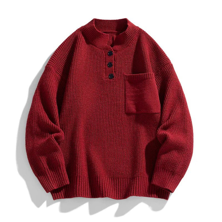 Elliot | Minimalist Knit Button Sweater