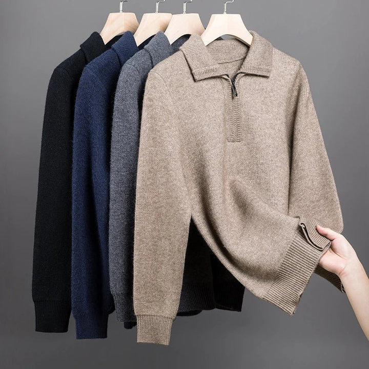 Harvey | Elegant Quarter-Zip Knit Sweater