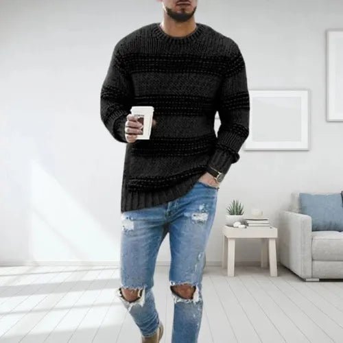 Kaelen | Relaxed Striped Knit Sweater