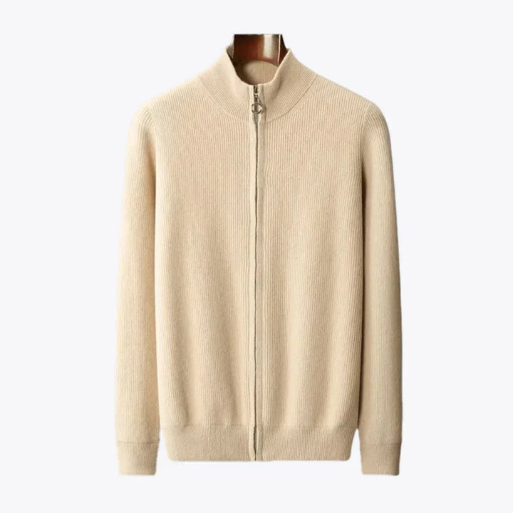 Renric | Minimalist Zip-Up Ribbed Sweater