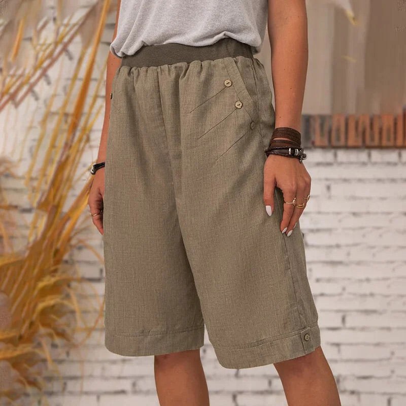 2025 Summer Sale - Ladies Summer Loose, Relaxed Knee-Length Shorts