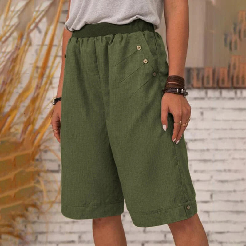 2025 Summer Sale - Ladies Summer Loose, Relaxed Knee-Length Shorts