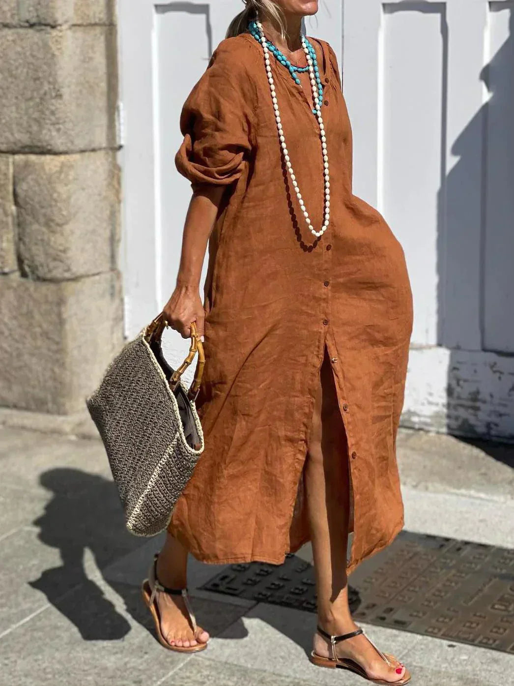 Elise | Loose Linen Dress